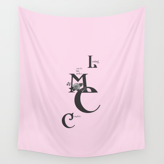 Love you to bits  #love #typography Wall Tapestry