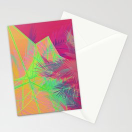 Pink Polygonal Palms Stationery Card