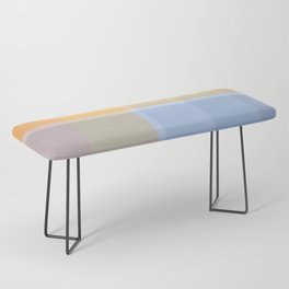 Amera - Geometric Modern Minimal Colorful Retro Summer Vibes Art Design Bench