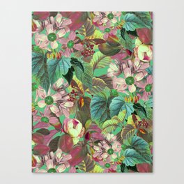 Multicolor Modern Floral Garden Canvas Print