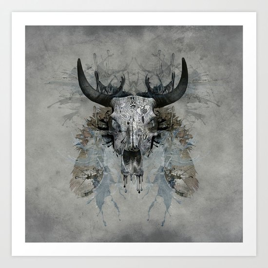Something is squeezing my skull! Art Print