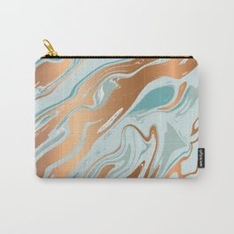 Liquid Teal Gold marbled paint Carry-All Pouch | Turquoise, Painting, Graphicdesign, Gemstones, Decorative, Luxury, Rock, Nature, Photo, Geode 