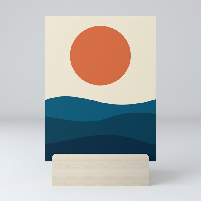 Sunset In The Sea Mini Art Print