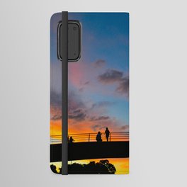 Argentina Photography - Magical Sunset Over The Silhouette Of The Bridge Android Wallet Case