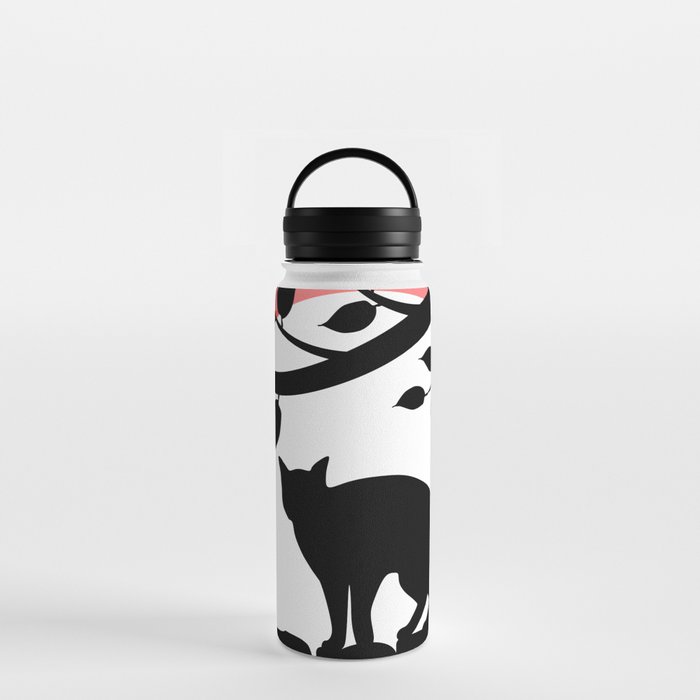 Cute Cat In the moon light Water Bottle