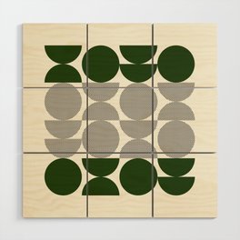 green dot geometrical pattern Wood Wall Art