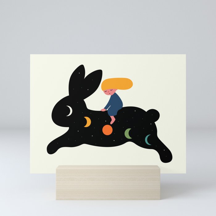 Whimsical Journey - Rabbit Mini Art Print