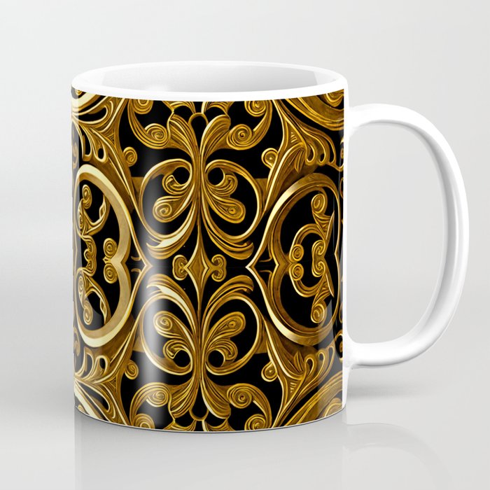 Gold Filigree Arabic Pattern Unique and Elegant Design II Coffee Mug