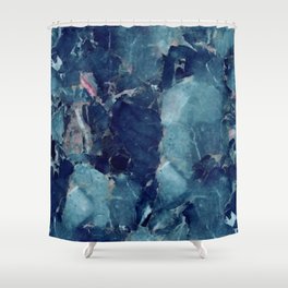Blue Marble Shower Curtains For Any, Blue Marble Stone Shower Curtain