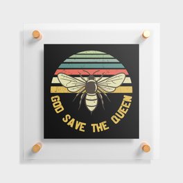 God Save The Queen Bee Vintage Floating Acrylic Print