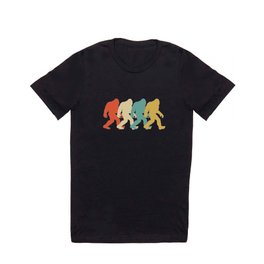 Bigfoot Silhouette Retro Pop Art Sasquatch Graphic T Shirt