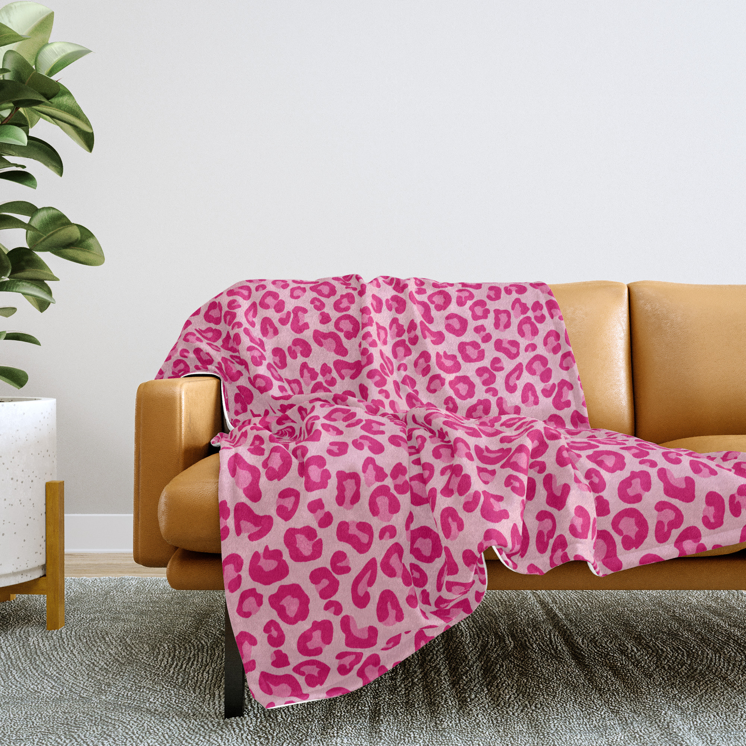 Leopard Print in Pastel Pink, Hot Pink and Fuchsia Throw Blanket by mm  gladden | Society6