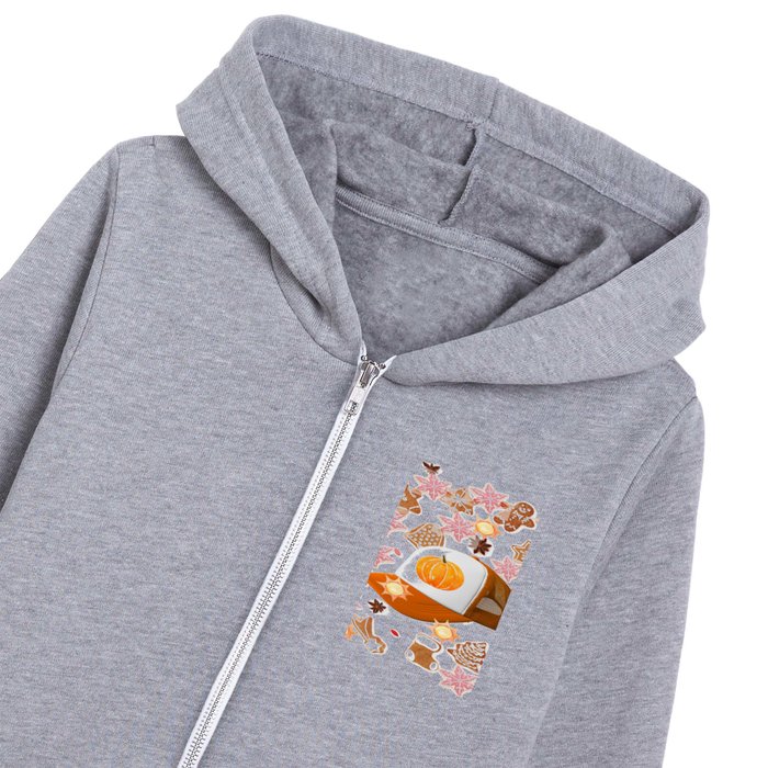 orange day cookies Kids Zip Hoodie