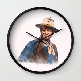 John Wayne - The Duke - Watercolor Wall Clock | Iconic, Marionmitchell, Blue, Riobravo, Cowboy, Movies, Hollywoodicon, Watercolor, Classicfilm, Classicmovies 