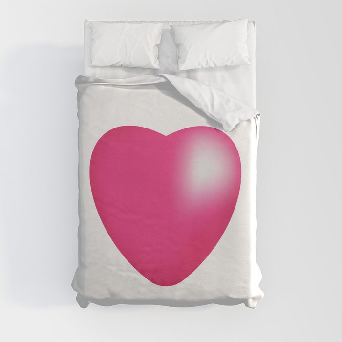 pink heart 3d Duvet Cover