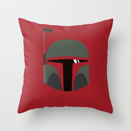 Star Wars Minimalism - Boba Fett Throw Pillow
