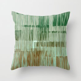 Lines | Green Nature Throw Pillow
