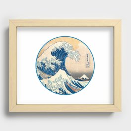 The Great Wave - Under the Wave off Kanagawa - Katsushika Hokusai - Edo period (1615–1868) Recessed Framed Print