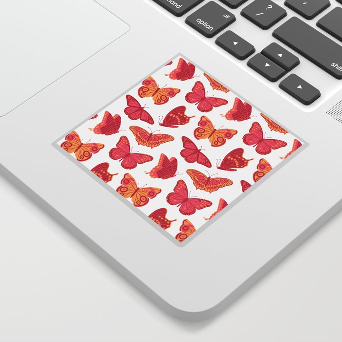 Texas Butterflies – Pink and Orange Pattern Sticker