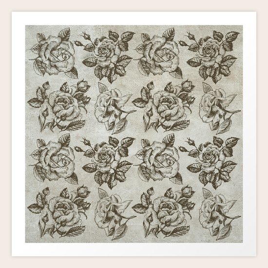 Vintage Roses Art Print