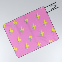 Pink Glitter Lightning Wallpaper  Picnic Blanket
