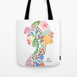 Floral Silhouette Tote Bag