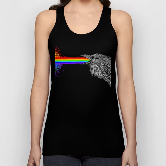 Rainbow Raven is sick of you Unisex Tank Top