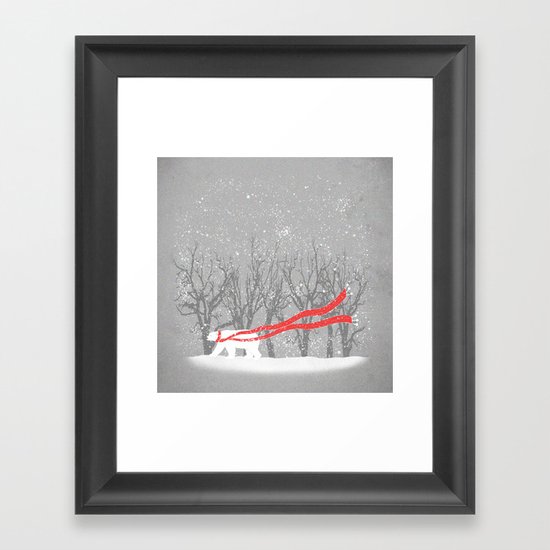 The Red Scarf Framed Art Print
