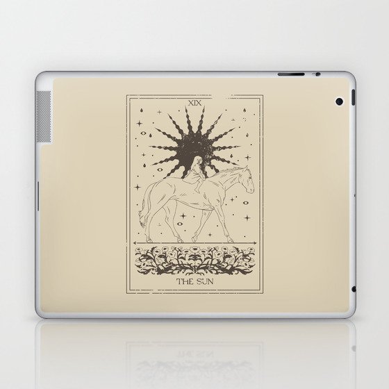 The Sun Card, Sun girl and horse print, Major Arcana, Divination, Magic girl Laptop & iPad Skin