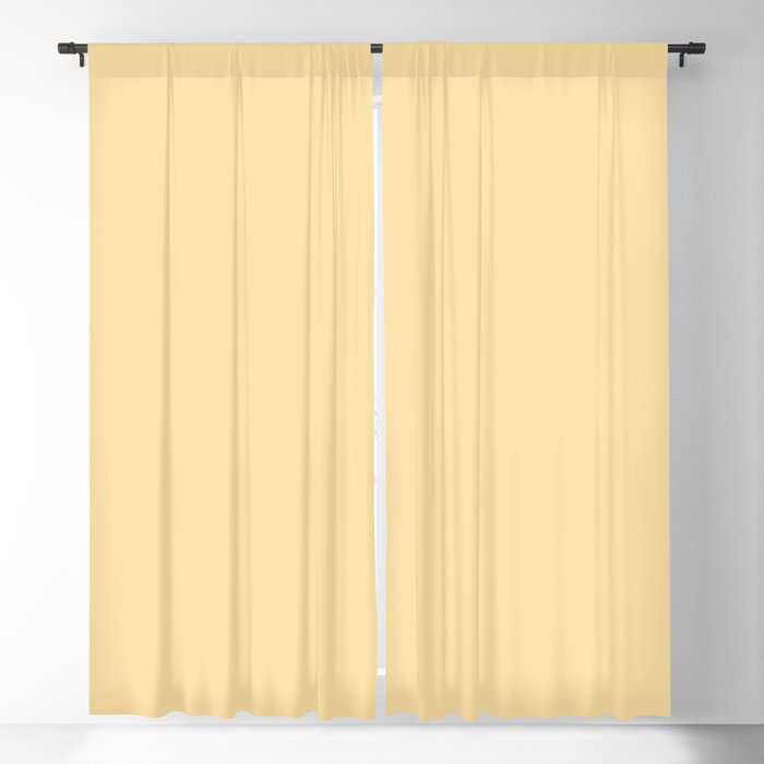 Buttercream Yellow Pastel Solid Blackout Curtain