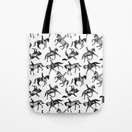Dressage Horse Silhouettes Tote Bag