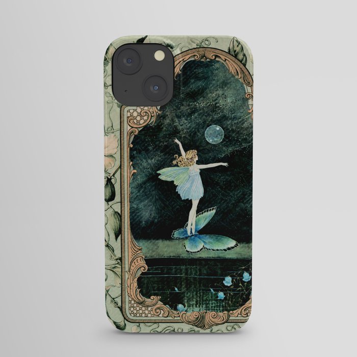 Bubble Romp ~ Altered Ida Rentoul Outhwaite Fairy in Vintage Frame  iPhone Case