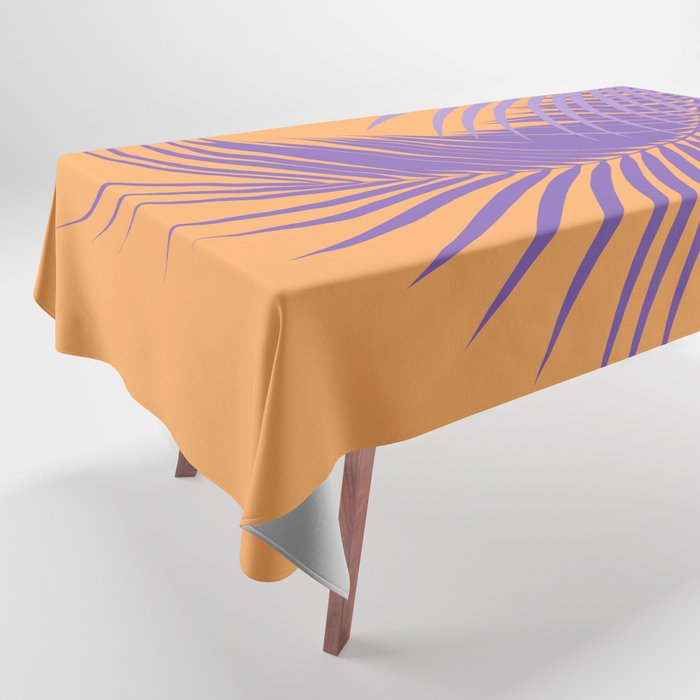 Palm Leaves Purple Orange Vibes #1 #tropical #decor #art #society6 Tablecloth