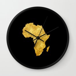 Gold Africa Wall Clock