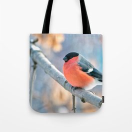 Awesome Cute Little Orange Chest Bird Sitting On Twig Zoom UHD Tote Bag