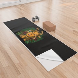 Vintage Medusa Mythology Drawing Yoga Towel