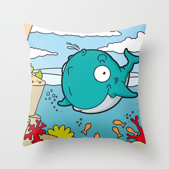 Whale Throw Pillow