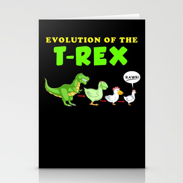 evolution of the trex Stationery Cards
