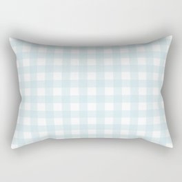 Baby blue gingham pattern Rectangular Pillow