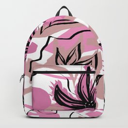 Pastel pink and flowers Backpack