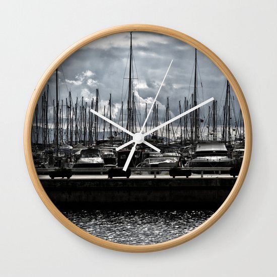 Bodrum D Marin Wall Clock By Gzmguvenc Society6