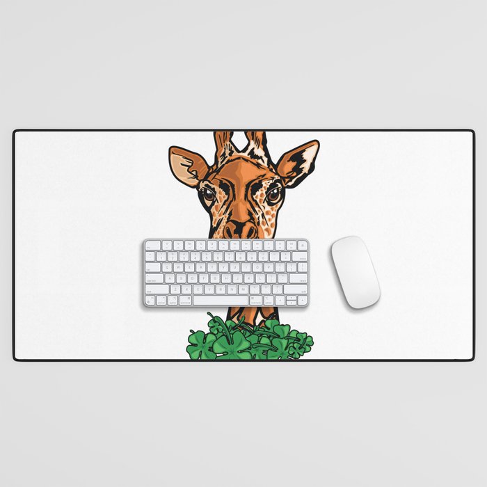 St. Patricks Day Giraffe Desk Mat