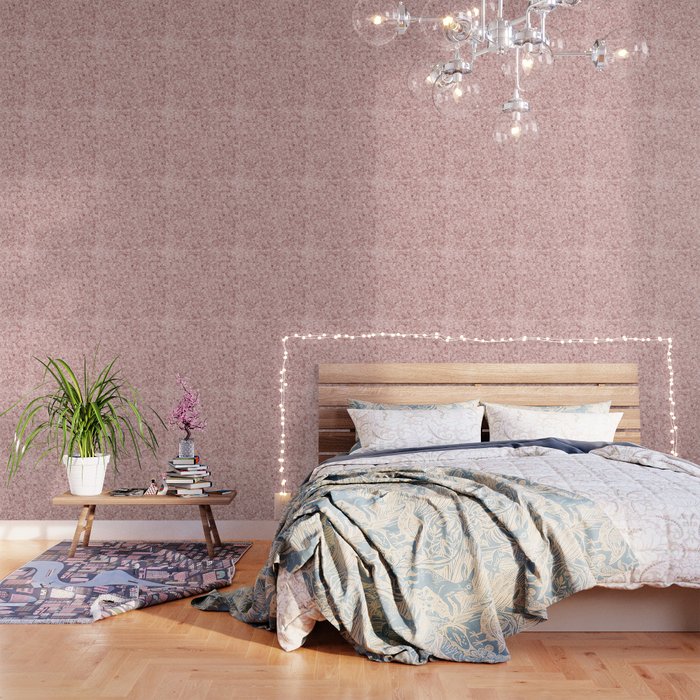Modern Abstract Faux Rose Gold Paper Texture Wallpaper By Pink Water