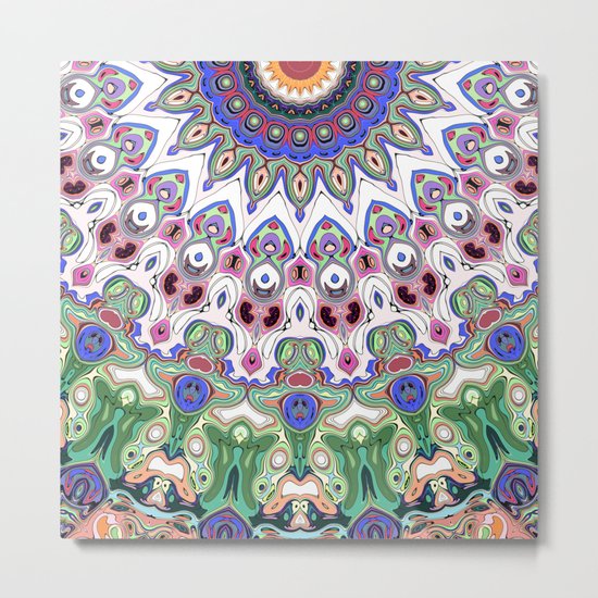 Colorful Sun Rays Metal Print