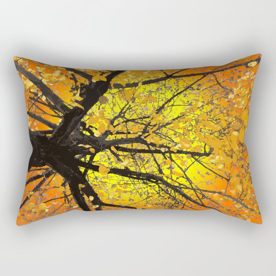 Yellow Leaves Rectangular Pillow