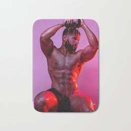 Make U Wet Bath Mat | Gay, Shower, Redlight, Nude, Color, Male, Man, Muscle, Photo, Love 