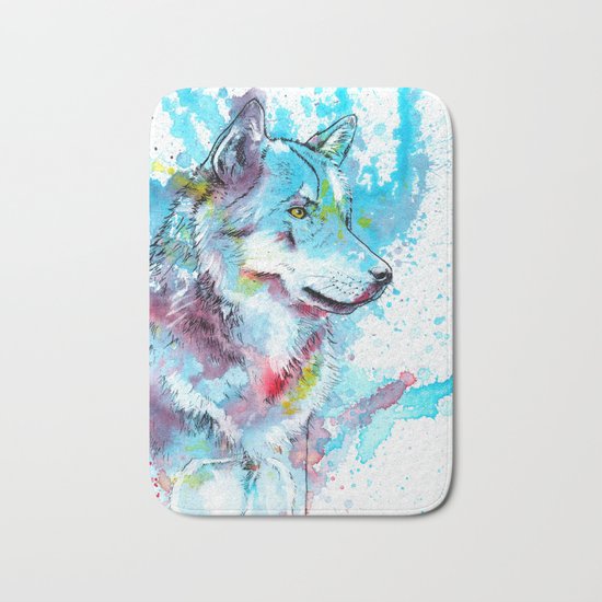 Wild Wolf Bath Mat
