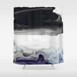 Number 77 Abstract Landscape Shower Curtain