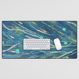 Fairy Dots in the Night Abstract Painting Desk Mat