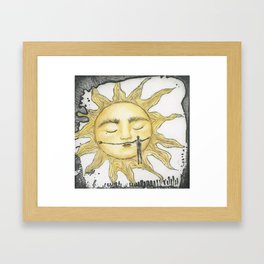 Sun hug Framed Art Print